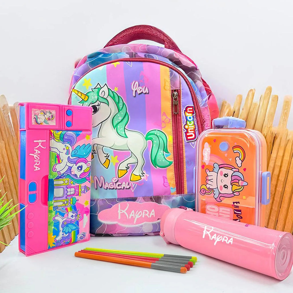 Personalised Unicorn School Set