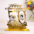 Customized Golden Acrylic 50th Anniversary Cutout