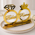 Personalized Couple’s Engagement Ring Platter Set