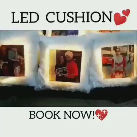 Personalized Square LED Fur Pillow